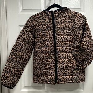 GAP Kids Leopard Print Puffer Jacket